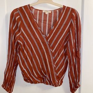 Faux Wrap Blouse